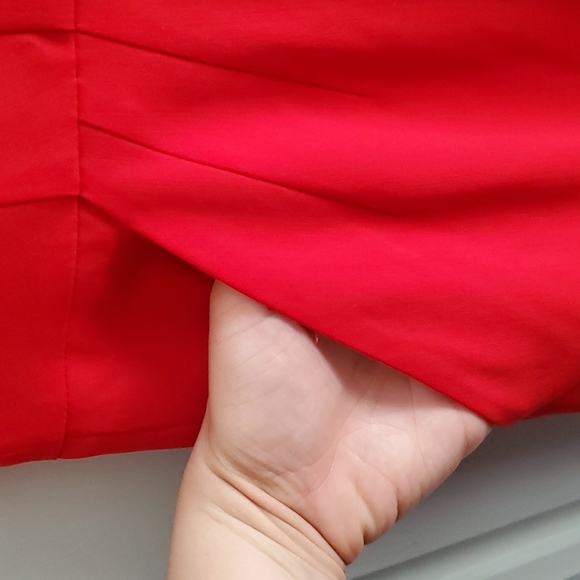 J.Crew, red a-line business dress, sz.4 - Picture 3 of 5